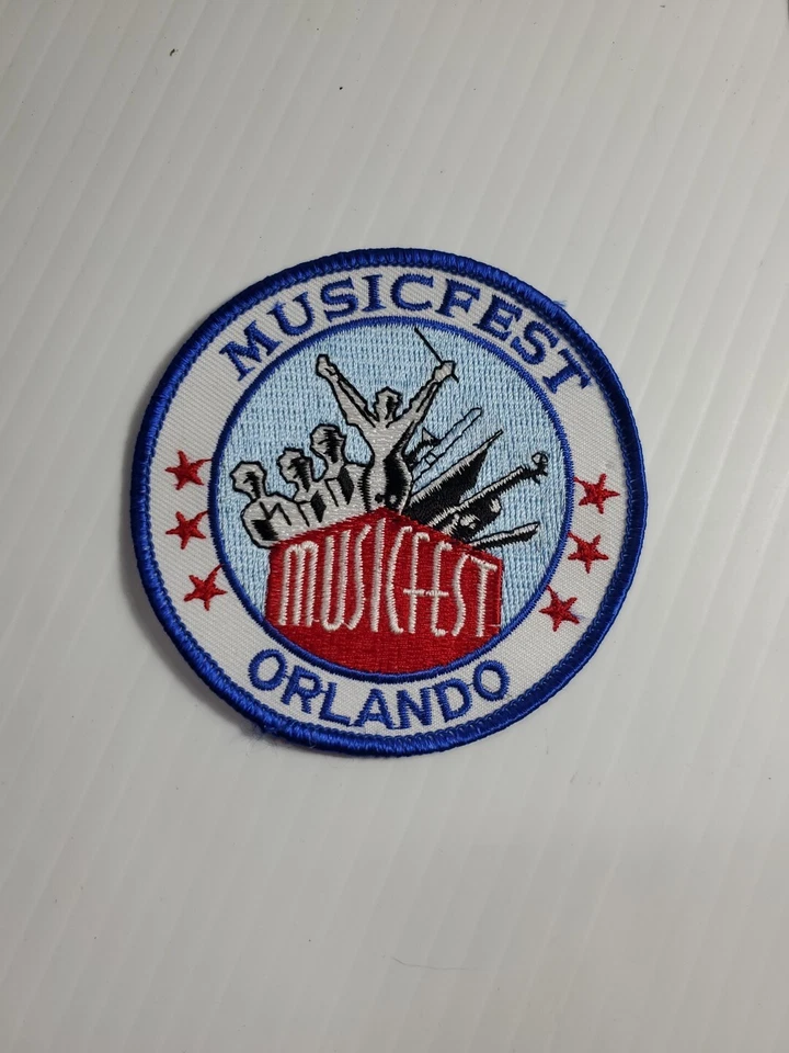 Vtg Musicfest Orlando Sew On Embroidered Patch 3.5" Badge Music Fest Florida  - Image 1 of 4