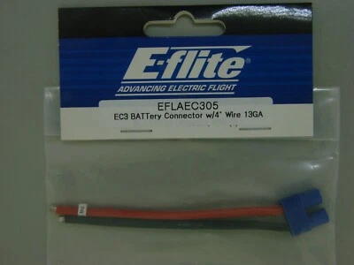 E-FLITE EFLAEC305 BATTERY CONN. W/ 4 INCH 13 GA WIRE - Image 1 of 2