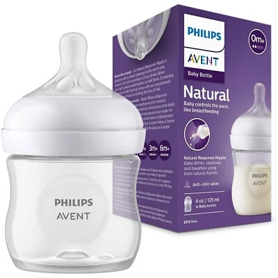 Philips Avent Natural Response Baby Bottle - 125ml Baby Milk Bottle For Newborns