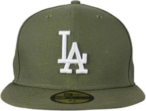 New Era MLB Los Angeles Dodgers 59FIFTY 5950 Men's Fitted Hat Cap Olive Green - Picture 1 of 5