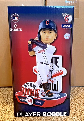 #67/72 ~ Steven Kwan Cleveland Guardians Star Rookie Prospect Bobblehead FOCO Cover