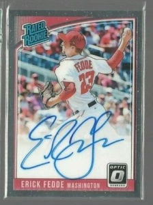 2018 Donruss Optic Rated Rookies Signatures #RRSEF Erick Fedde (ref 72352) - Picture 1 of 1
