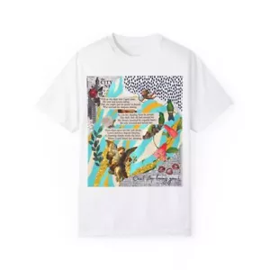 Cupid's kiss poem I love you collage Unisex Garment-Dyed T-shirt various colors - Picture 1 of 61