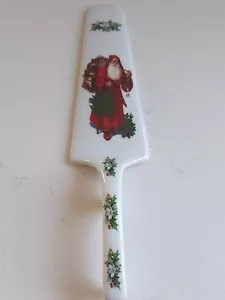 Vintage Christmas Ceramic Cake Slice Santa Father Christmas Holly - Picture 1 of 7
