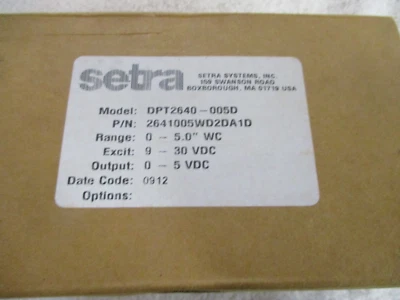 NIB setra Pressure Transducer Model DPT2640-005D   2641005WD2DA1D - Image 1 of 2