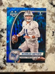 Primera tarjeta Bowman U cromada zafiro 2024 MTSU NICHOLAS VATTIATO #138 - Imagen 1 de 1