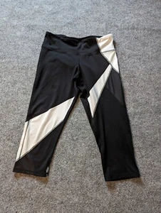 Champion Women's Pull On Black/White Duo Dry Leggings Size:( L) Cropped  - Picture 1 of 9