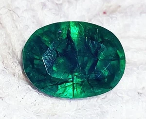 Natural Emerald 10.30 Ct Oval Shape Certified Loose Gemstone - Picture 1 of 6
