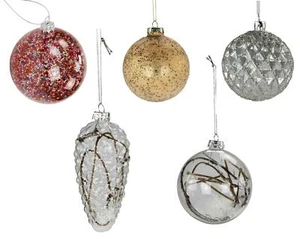 Glas Weihnachtsbaumschmuck deluxe 4 Stück - Christbaumschmuck Christbaumkugel  - Bild 1 von 11