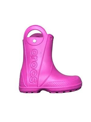 Botas de lluvia impermeables Crocs Handle All Pink It niñas pequeñas (talla: 2) 6173 Foto 1 de 4