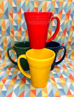 NEW set of 4 FIESTA LATTE bistro MUG 18 oz mixed colors FIESTAWARE Ships Free - Image 1 of 3