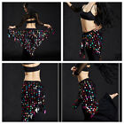 New Belly Dance Costume Hip Scarf Belt Sequins colorful Coins triangle Hip Skirt