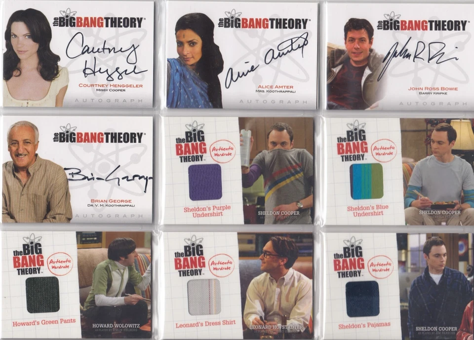 Big Bang Theory Seasons 1 - 2 Autograph Auto / Costume Wardrobe Card Selection - Image 1 of 1