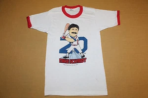 XS vtg 80s 1981 MIKE SCHMIDT Philadelphia Phillies caricature t shirt - Picture 1 of 8