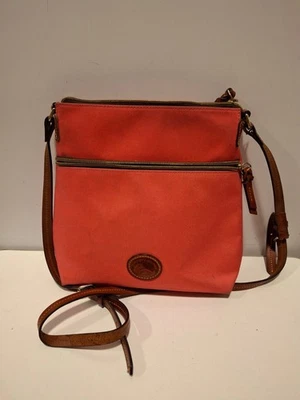 Dooney & Bourke Women's Coral/Brown Size Medium Crossbody Bag - Image 1 of 4