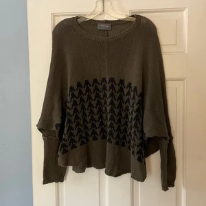Wooden Ships Poncho Pullover mit Ärmeln grün Pulli Größe M / L - Bild 1 von 9