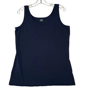 Duluth Trading Co. Damen Tanktop Schwarz Gr. XL Baumwolle/Elasthan Blau Freizeit Neu - Bild 1 von 7