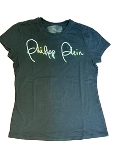 Authentic Philipp Plein Crystal T Shirt Womens Large $570 - Picture 1 of 5