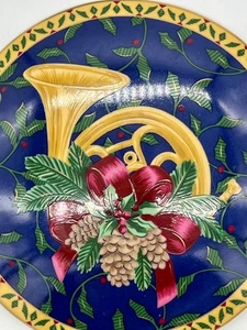 Vintage Mikasa Urlaub/Weihnachten Porzellan Horn mit vielen Süßigkeiten/Schmuckkästchen - Bild 1 von 5
