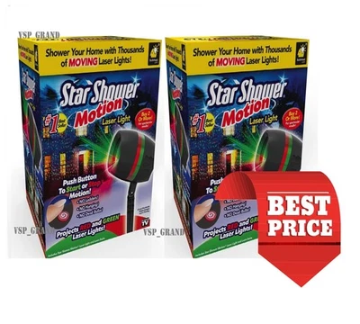 2-PACK STAR SHOWER MOTION LASER LIGHT SHOW PROJECTOR CHRISTMAS LED LASER LIGHTS - Image 1 of 4