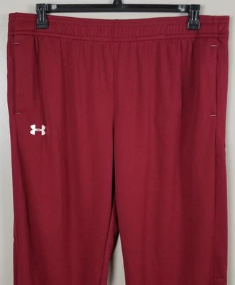 PANTALONES DE CALENTAMIENTO UNDER ARMOUR PARA HOMBRE HOLGADOS GRANATE NUEVOS 1246569-625 (TALLA 3XL) Foto 1 de 4