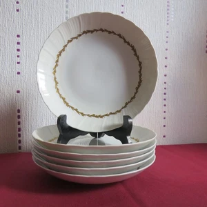 6 assiettes creuses en porcelaine de limoges Bernardaud modèle Musset Ø 20,5 cm - Picture 1 of 7