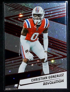 Panini Revolution 2025 Christian Gonzalez Red Cosmo #155 New England Patriots - Imagen 1 de 2