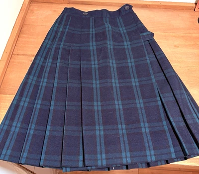 Saia Flynn O’Hara Kilt verde xadrez TEEN LONG tamanho 6XL cintura 23" comprimento 22" - Imagem 1 de 4
