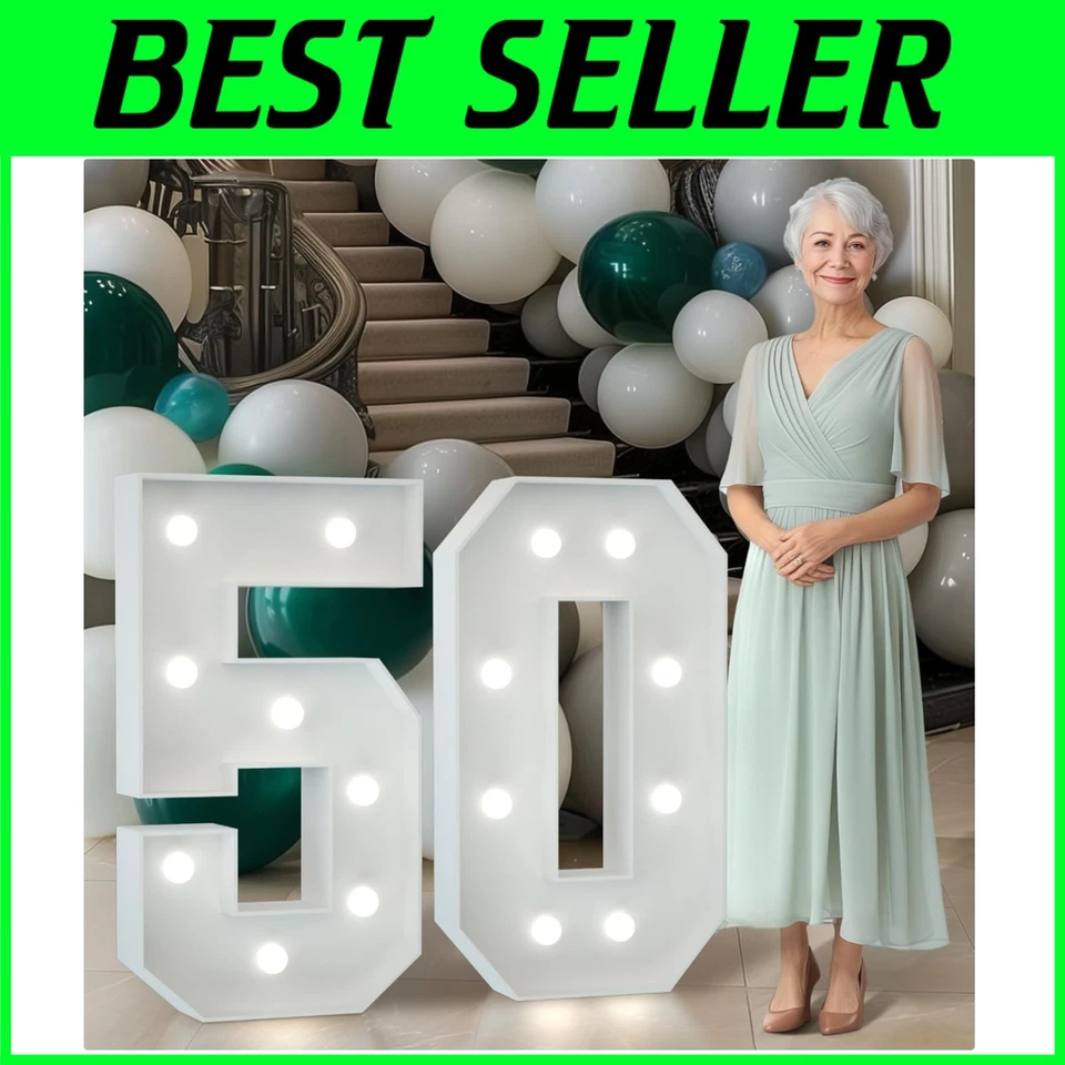 Números de carpa 3 pies de alto grandes números iluminados 5 Foto 1 de 4