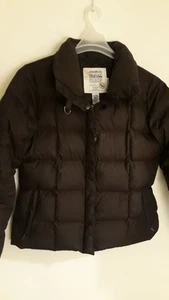 Eddie Bauer EB700 down puffer coat womens large brown zip - Picture 1 of 5