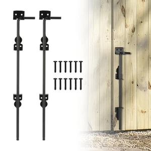 Perno de caña de alta resistencia de 18", pestillo de doble puerta con acabado negro, puerta caída de 2 vías... - Imagen 1 de 8