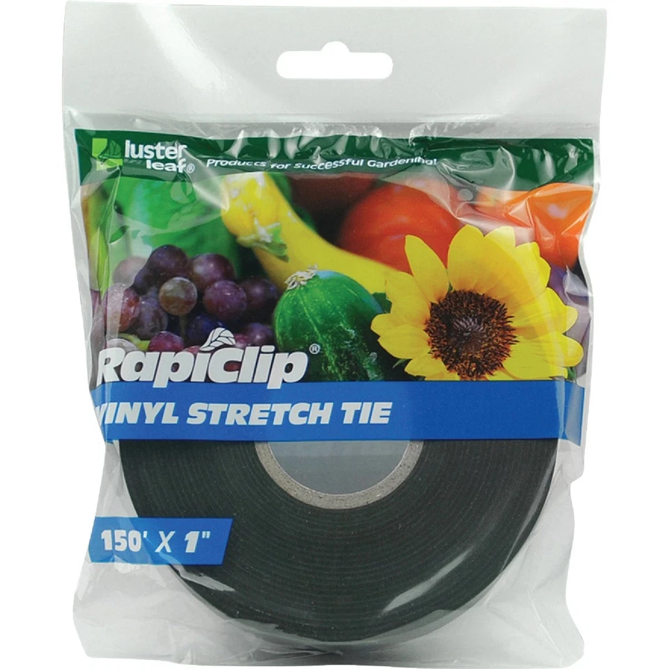 Rapiclip 1 In. W. x 150 Ft. L. Heavy-Duty Vinyl Stretch Tie 845 Pack of 12 - Image 1 of 1