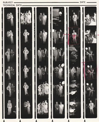Contact Photo Sheet & Negatives Andy Gibb Somers Rickles Avalon Hart Tilton Gere - Image 1 of 2