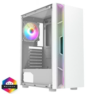 CiT Galaxy Mid-Tower PC Gaming Case ATX RGB Rainbow LED Strip CIT-GALAXY-WHT - Photo 1/11