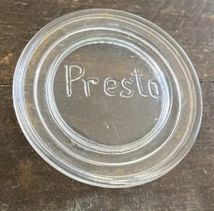 Vtg Glass Presto Regular Mouth Glass Lid - Picture 1 of 4