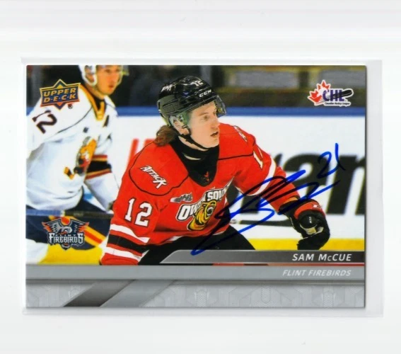 SAM MCCUE autographed SIGNED '24/25 Upper Deck CHL card TORONTO MAPLE LEAFS - Image 1 of 1