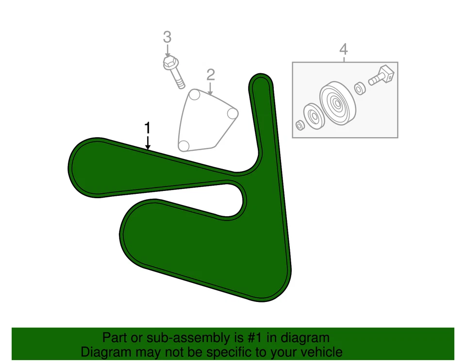 Genuine OEM Nissan 2.0 NV Sentra Engine Serpentine Belt 11720-ET00A - Image 1 of 2