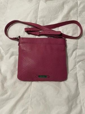 Cole Haan Pink Pebbled Leather Crossbody Adjustable Strap Bag Purse Excl Cond - Image 1 of 4
