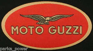 Moto Guzzi Aufbügeln Aufnäher, gewebt, Motorradabzeichen, Biker, italienisch - Bild 1 von 1