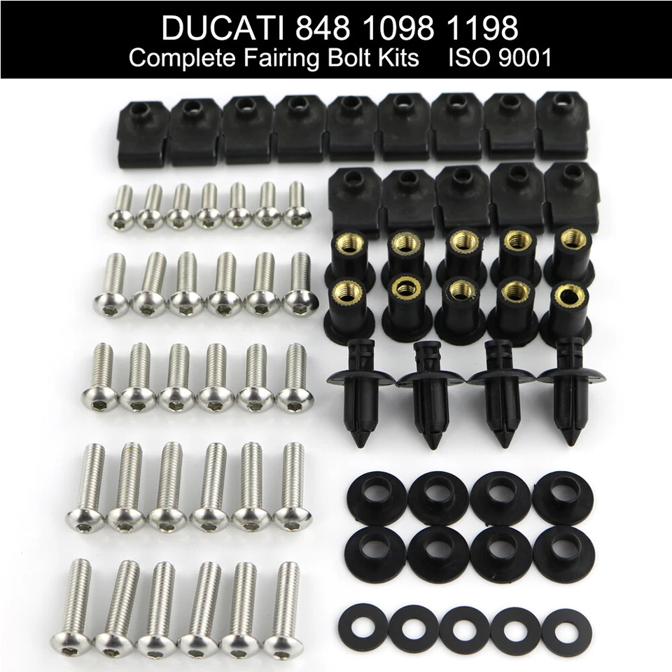 Подходит для Ducati 848 08-13 1098 07-09 полный комплект крепежных болтов обтекателя гаек  - Изображение 1 из 4