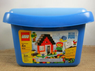 LEGO Blue Storage Box Better Building More Fun #6161 Retired 2006 221 pc - Image 1 of 4