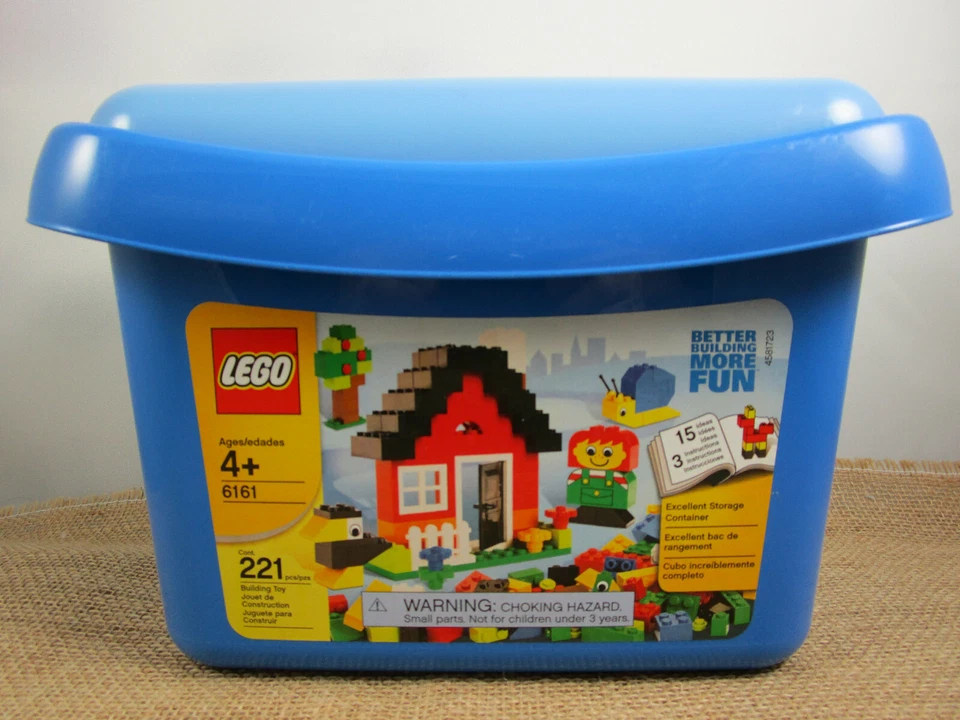 LEGO Blue Storage Box Better Building More Fun #6161 Retired 2006 221 pc - Image 1 of 4