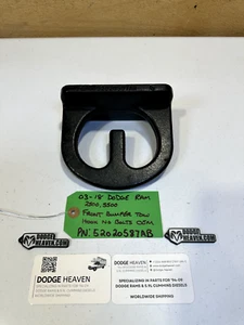 OEM 2003-2018 Dodge Ram 2500 3500 Front Bumper Tow hook 52020587AB - Picture 1 of 5