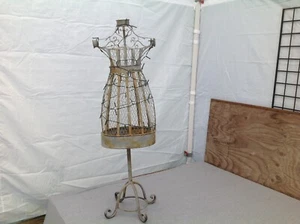 2 Piece Galvanized Dress Form Store Display, 39 1/2" Tall - Picture 1 of 13