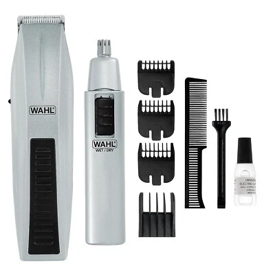 WAHL 5537-420 Mustache Beard Nose & Ear Hair Battery-Operated Travel Trimmer Set - Image 1 of 4
