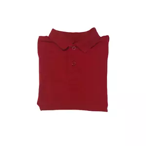 Rotes Schul-Poloshirt mit unifarbenem Kragen - Bild 1 von 1