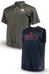 2 - Mens Majestic Houston Astros Shirts, Embroidered Polo & Sleeveless - Sz 3XLT - Picture 1 of 3