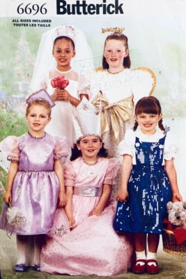 BUTTERICK Pattern 6696 | Toddlers - Kids Princess Fairy COSTUME Size 2-6X UNCUT - Image 1 of 3