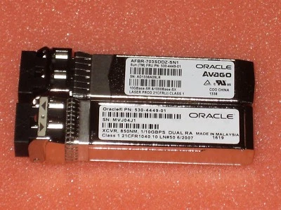 Sun Oracle 530-4449-001 10Gbe SFP+ 1/10GBPS Dual Rate 10GBase-SR X2129A X5563A - Image 1 of 2