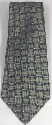 Corbata para hombre Emanuel Ungaro gris caja geométrica toda seda hecha en EE. UU. corbata Foto 1 de 4